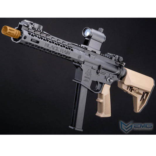 EMG Black Rain Ordnance BRO 9mm Gas Blowback Airsoft Rifle - Carbine - Black & Tan