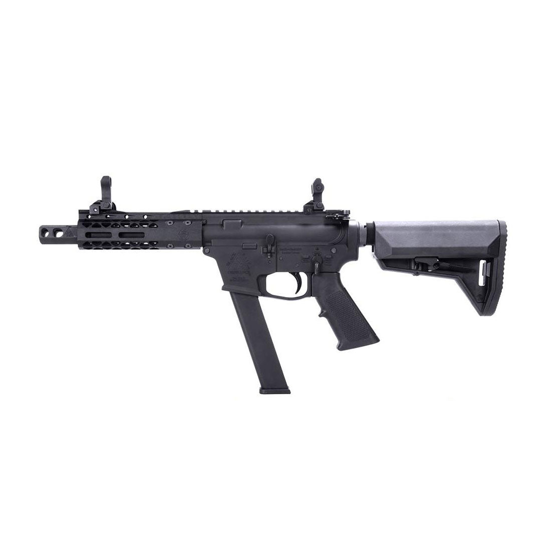 EMG Black Rain Ordnance BRO 9mm Gas Blowback SBR Airsoft Rifle - Black