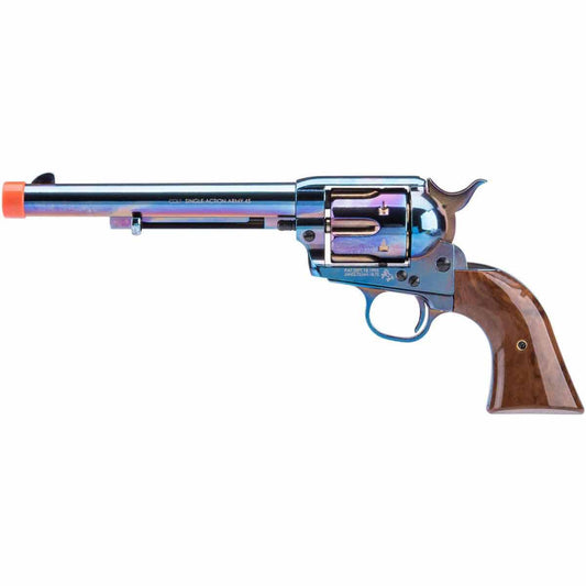 Colt SAA .45 Peacemaker Gas Powered Airsoft Revolver - Cavalry Barrel - Blued