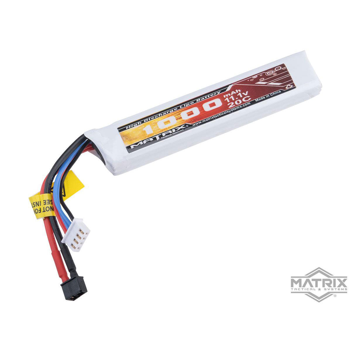 Matrix High Performance 11.1V Stick Type Airsoft LiPo Battery 1000mAh - 20C / Mini Deans