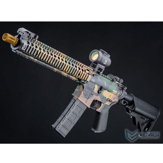 EMG Daniel Defense Licensed DDM4 Airsoft AEG Rifle w/ CYMA Platinum QBS Gearbox - DDM4A1 - 400 FPS - Woodland