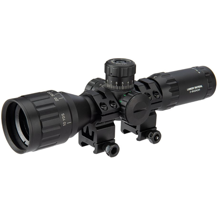 Lancer Tactical 3-9X32 AOIR Scope - Black