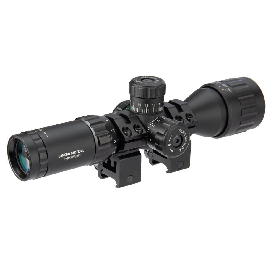 Lancer Tactical 3-9X32 AOIR Scope - Black