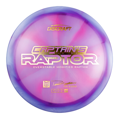 Discraft Paul Ulibarri 2025 Z Swirl Captain's Raptor Golf Disc