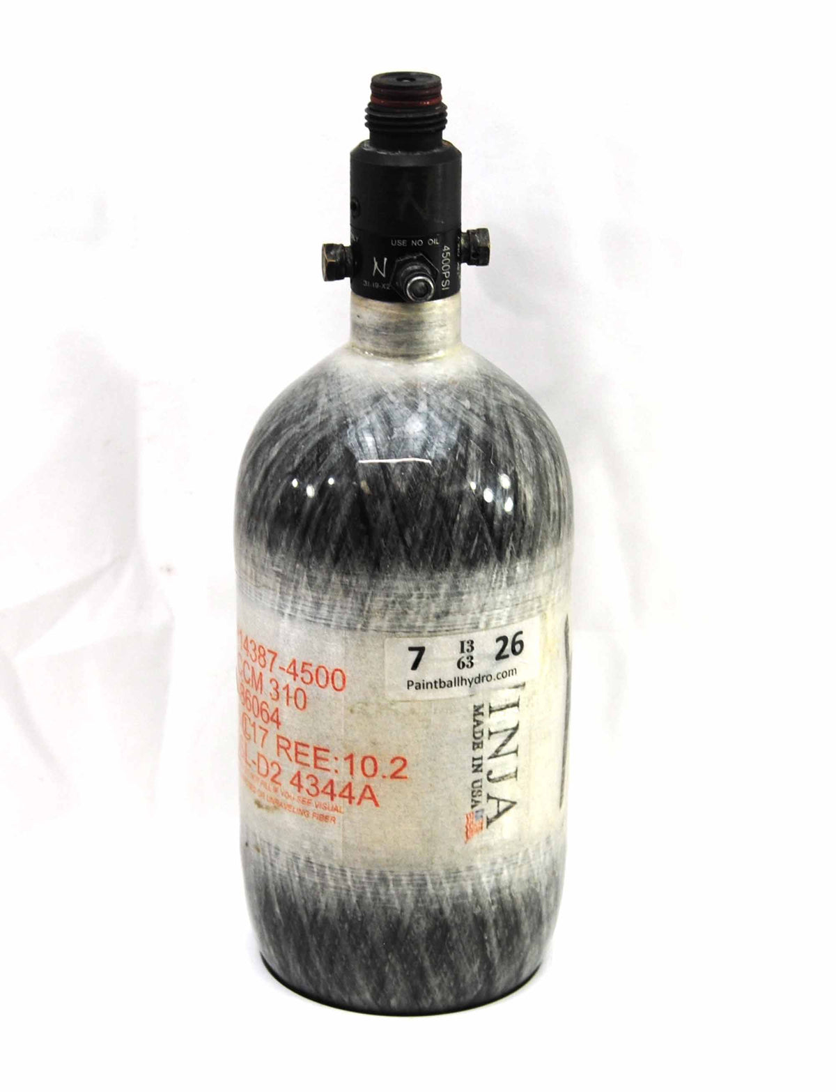 Used Ninja Lite 45ci/4500psi Compressed Air Tank - Translucent Grey