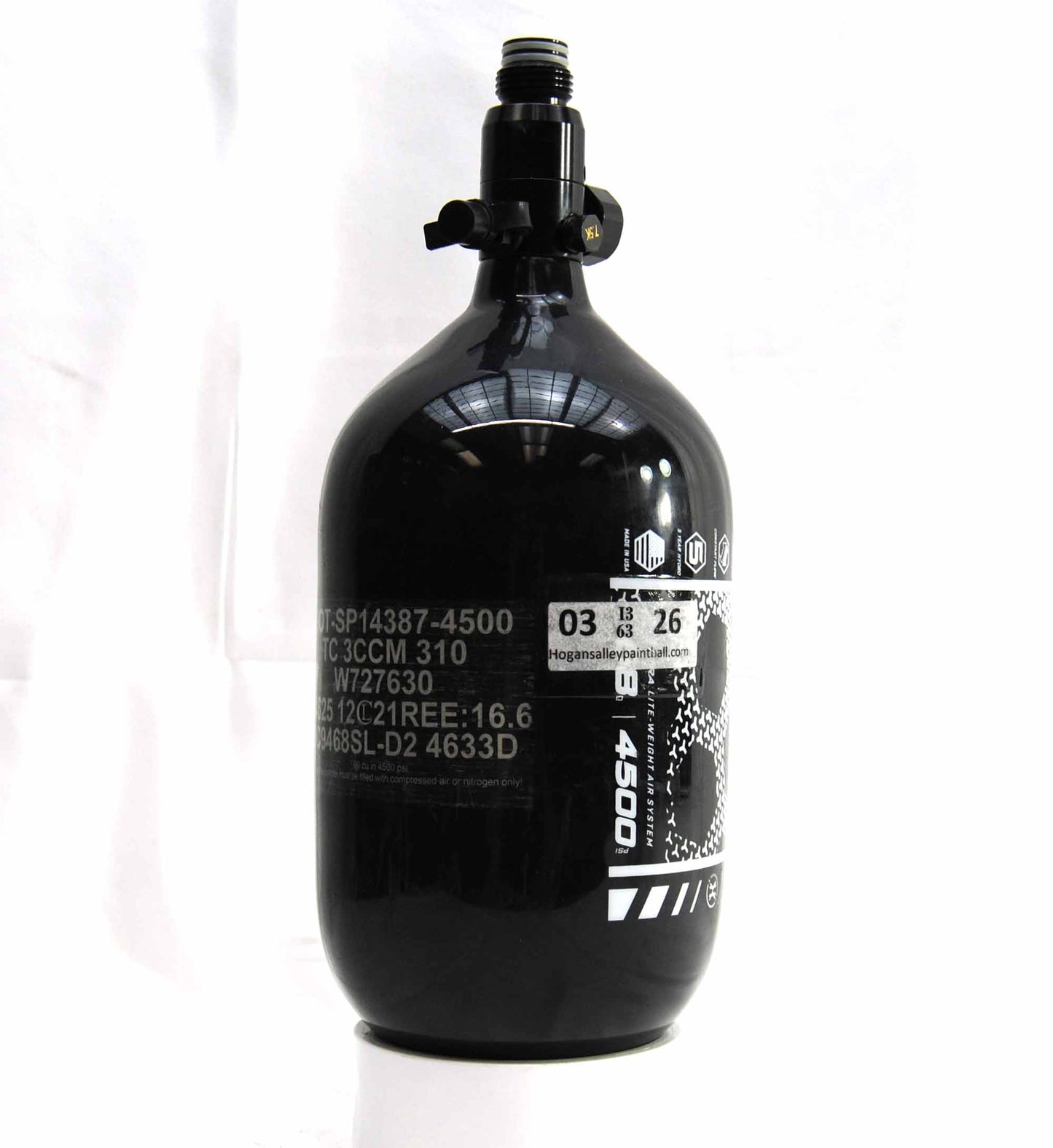 Used HK Army Compressed Air 68ci/4500psi Tank - Black