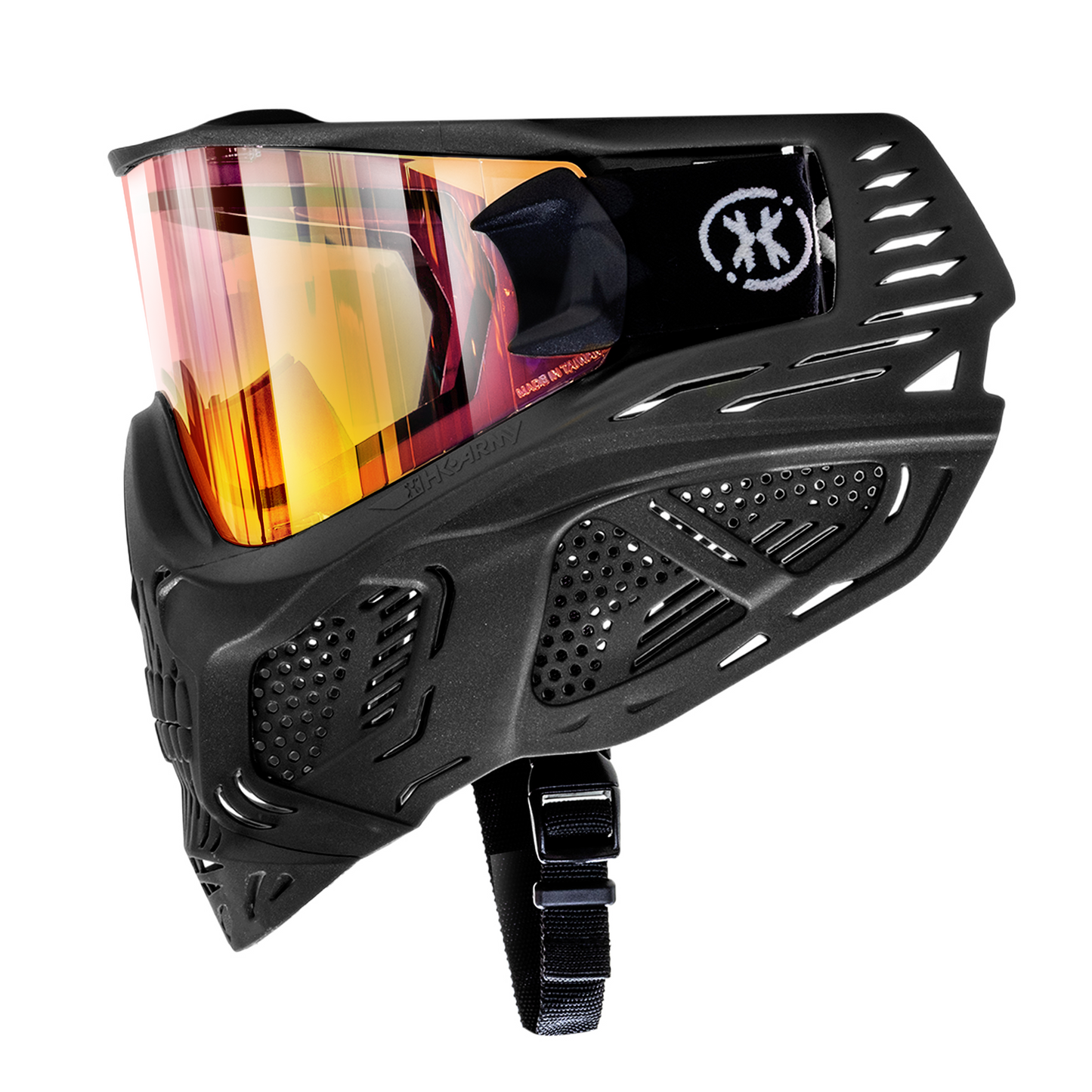 HSTL Skull Goggle "Death" - Black w/ Fire Lens