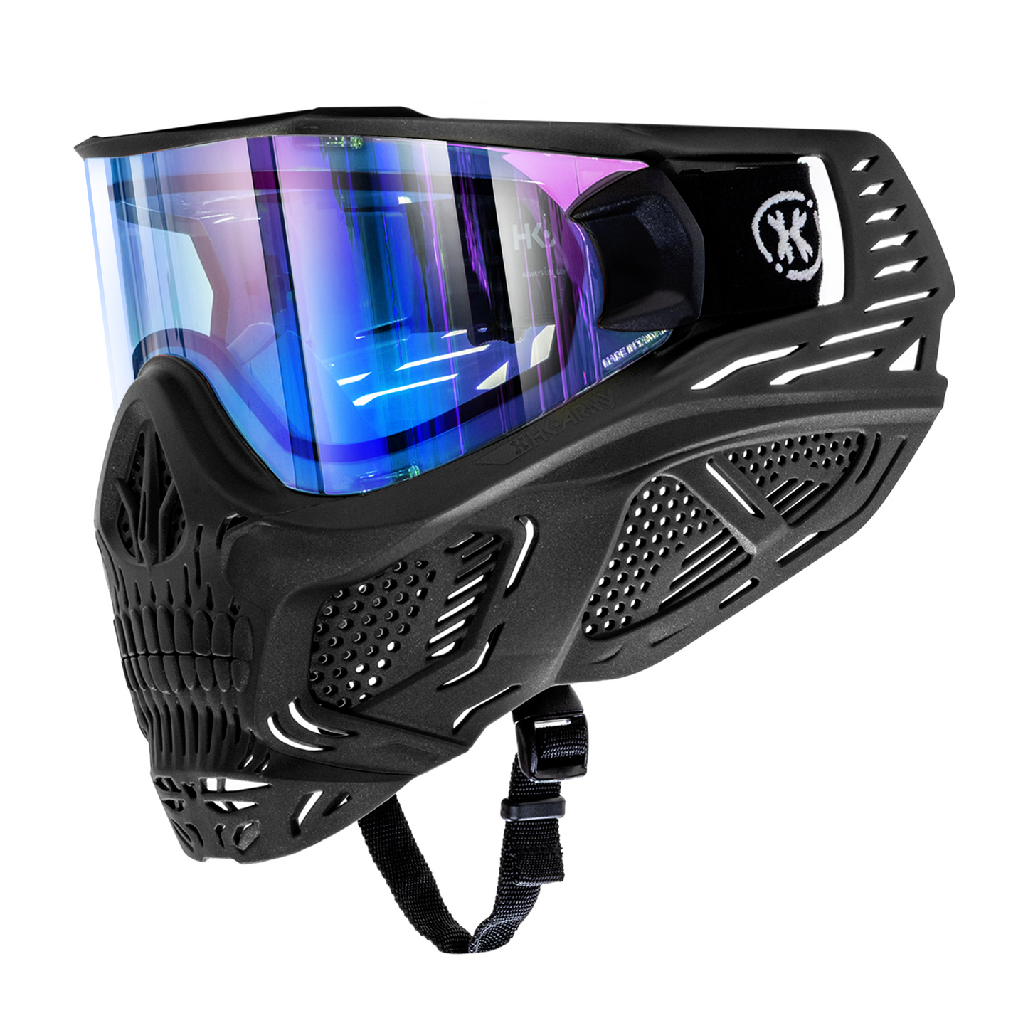 HSTL Skull Goggle "Reaper" - Black w/ Ice Lens