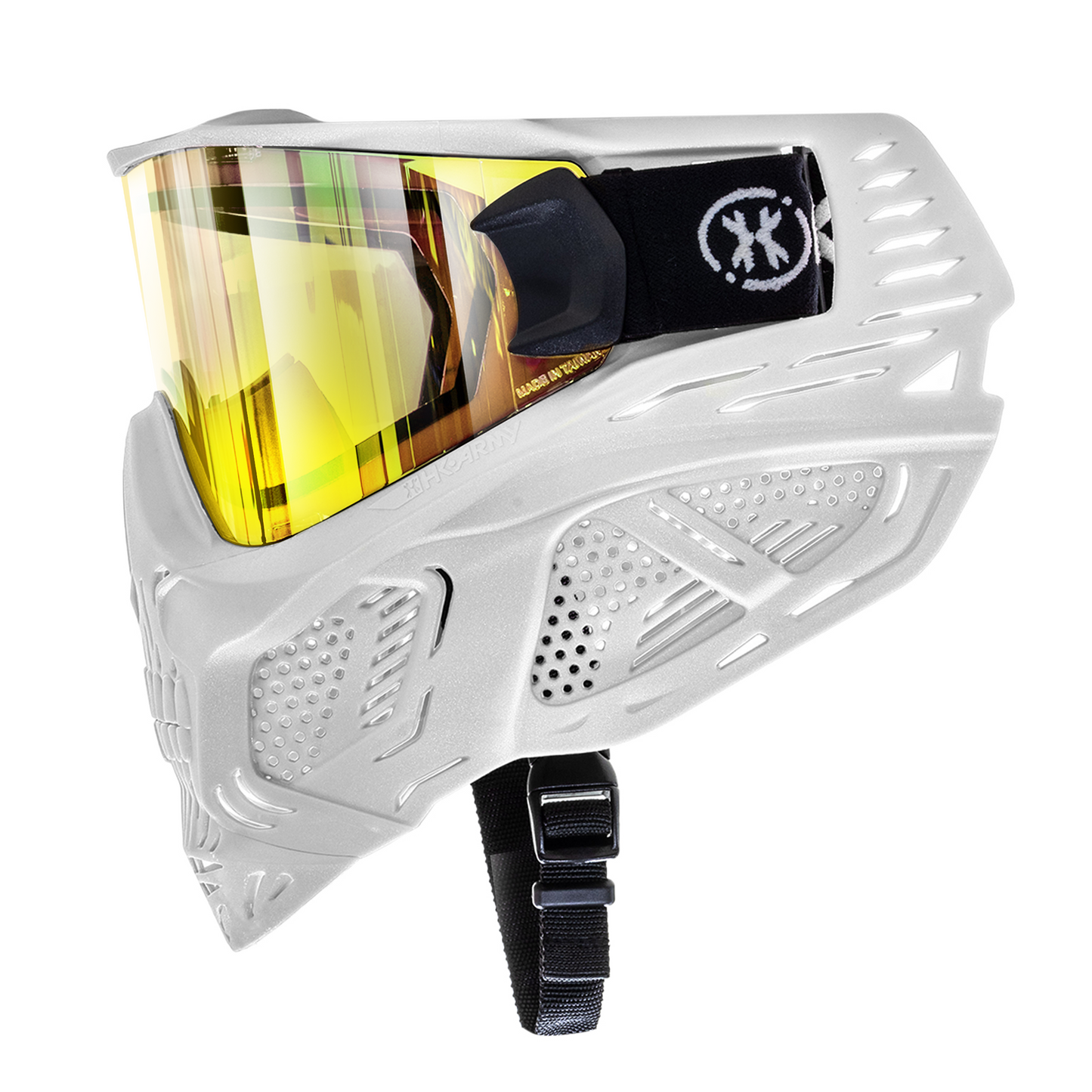 HSTL Skull Goggle "Saint" - White w/ Gold Lens