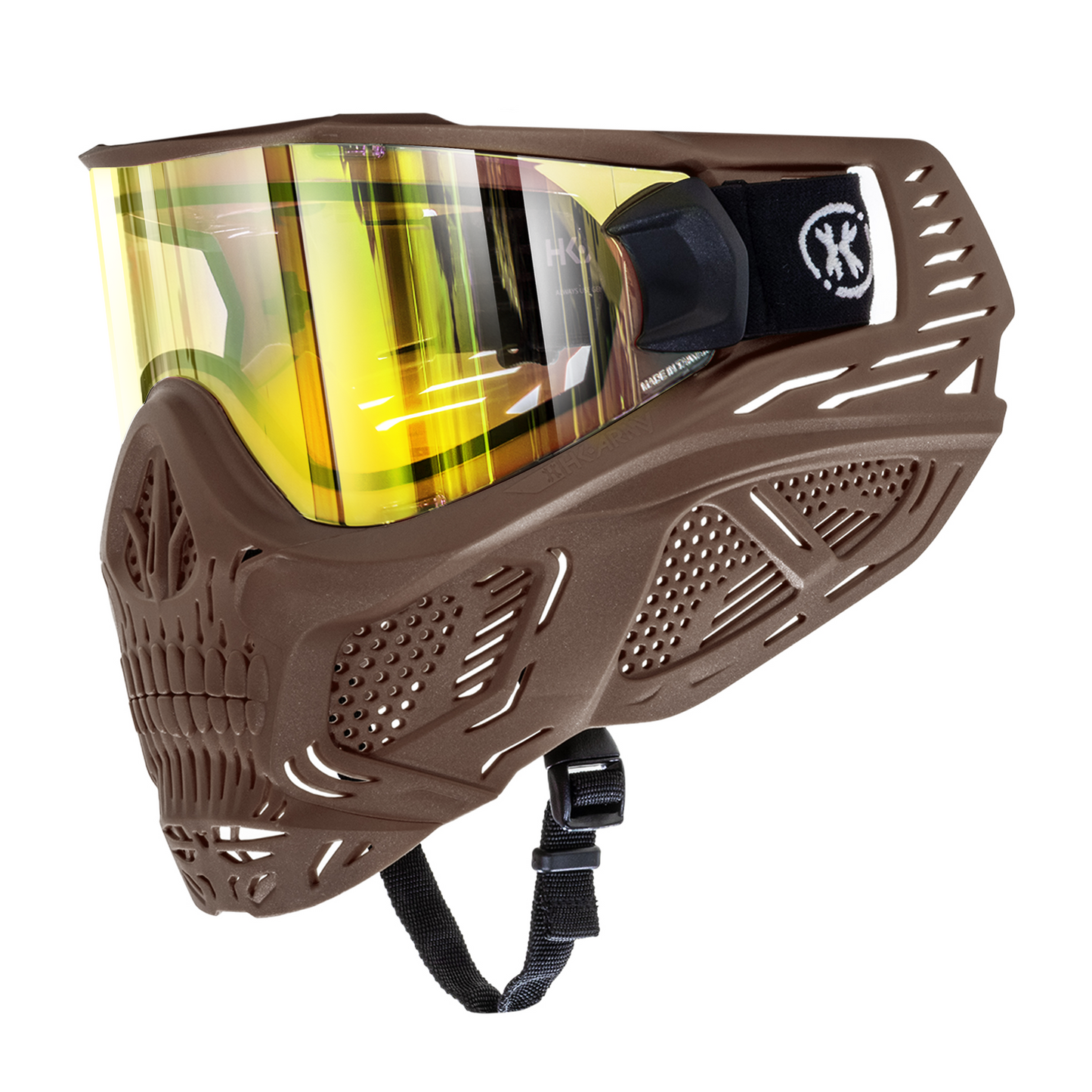 HSTL Skull Goggle "Sandman" - Tan w/ Gold Lens