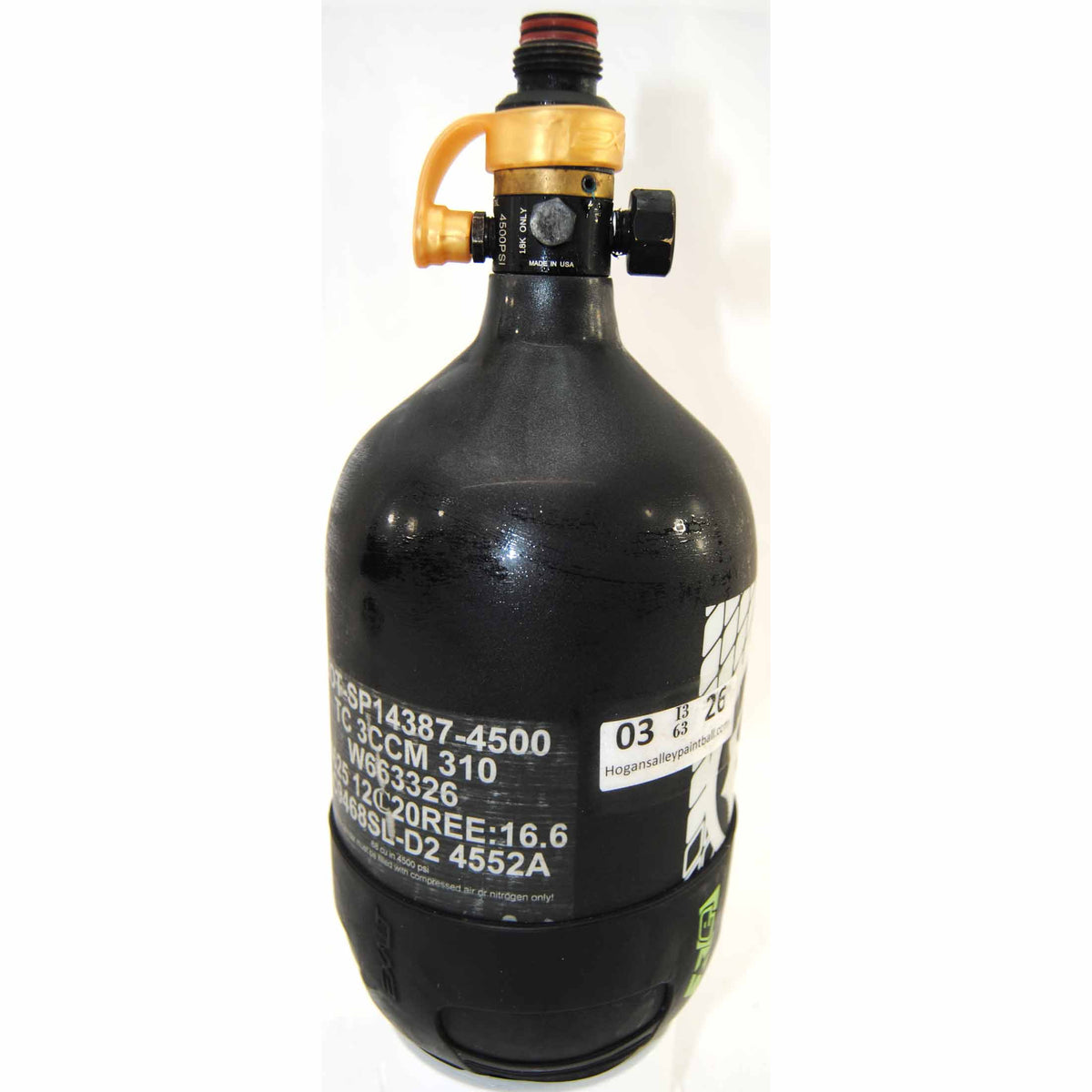 Used Infamous Air 68ci/4500psi Compressed Air Tank - Black