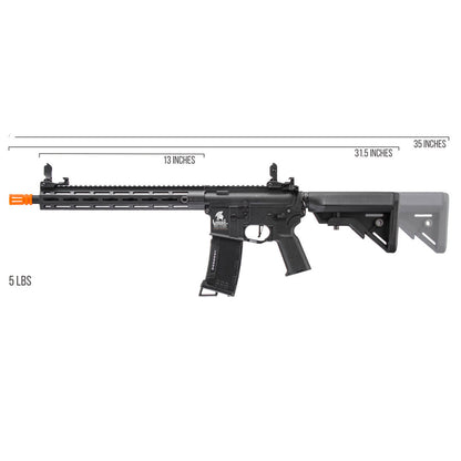 Lancer Tactical Gen 3 Hellion M-LOK 13" Airsoft M4 AEG Rifle - Black
