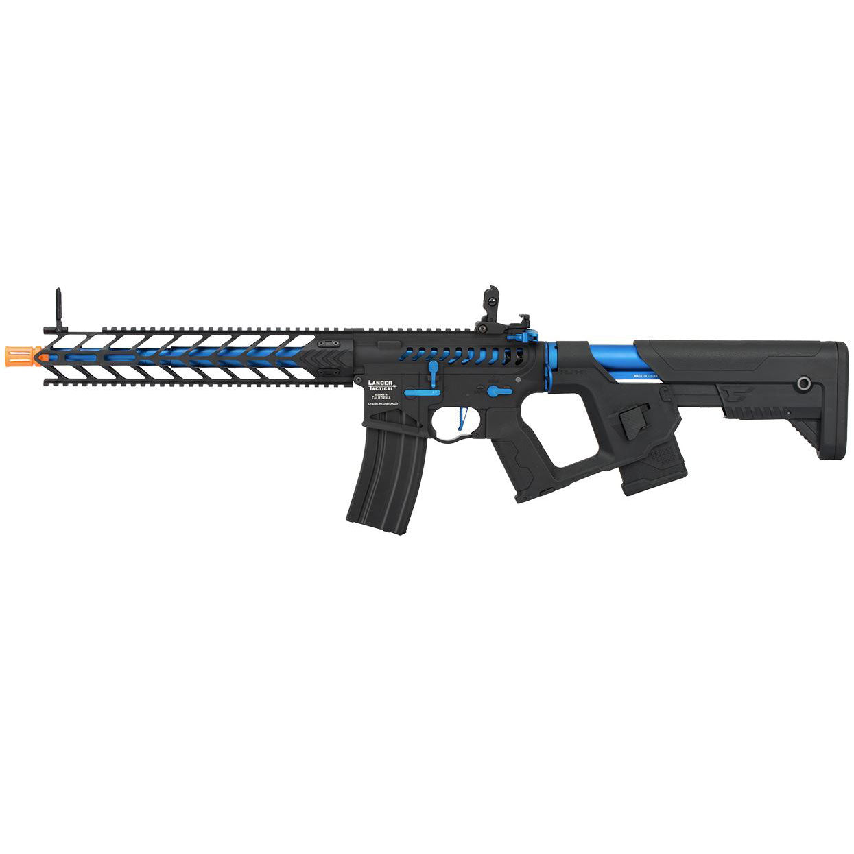 Lancer Tactical Enforcer Night Wing Skeleton AEG Rifle - Black/Navy Blue