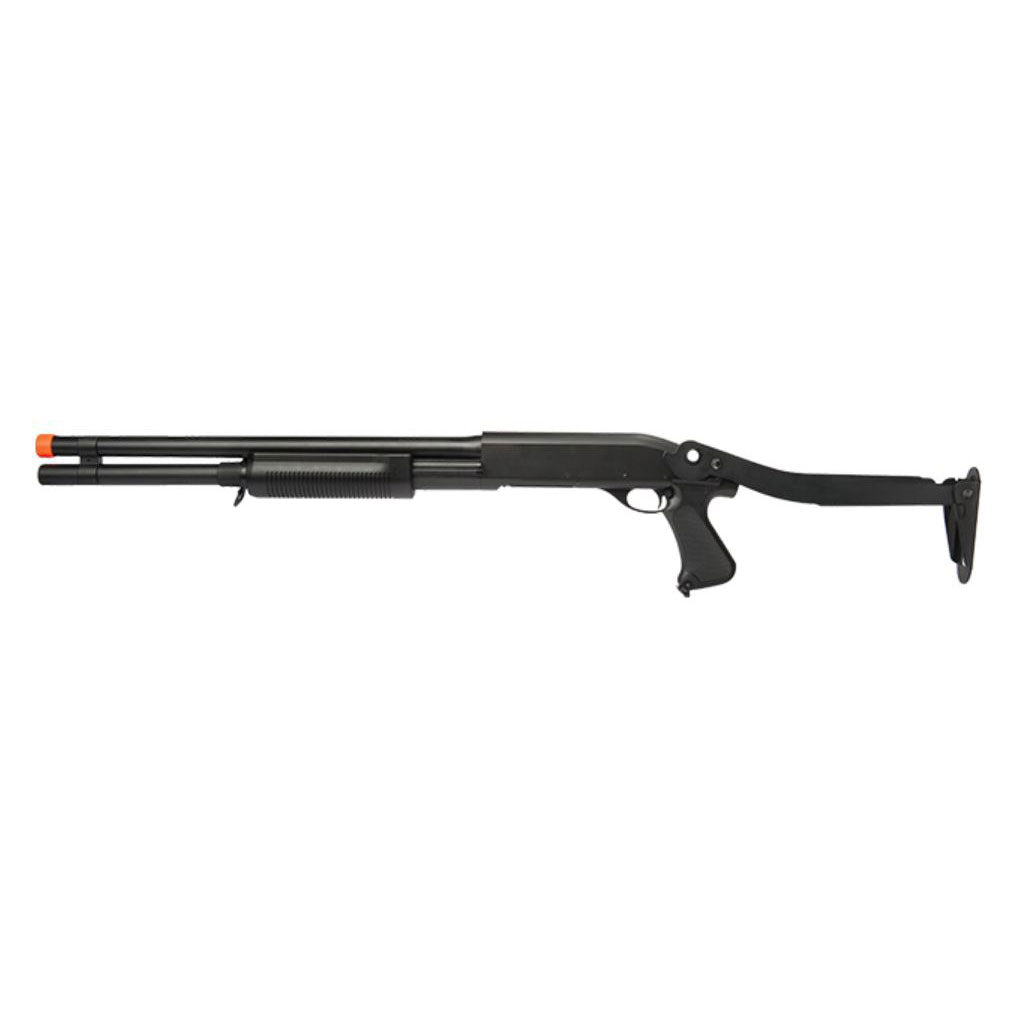 CYMA CM352L Tri-Burst Spring Shotgun Long Barrel w/ Metal Folding Stock - Black