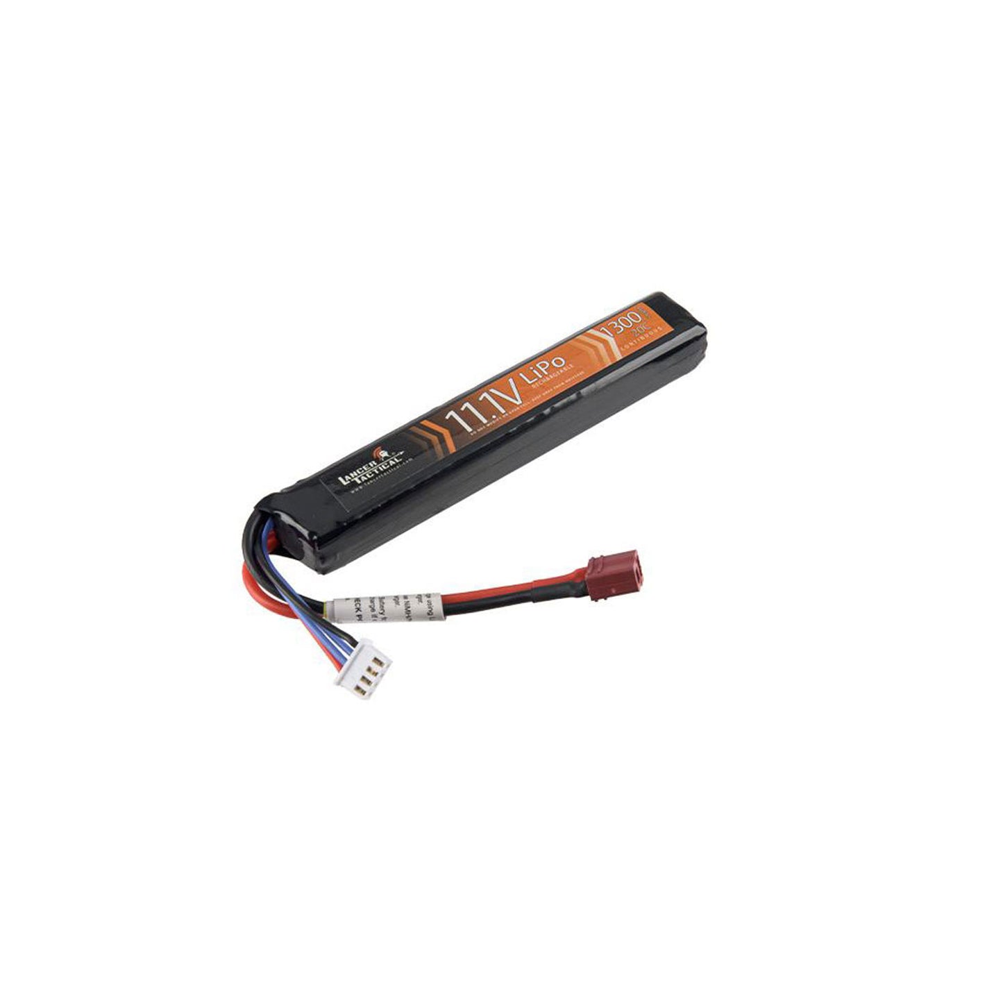 Lancer Tactical 11.1v 1300mAh 20C Stick LiPo Battery - Deans Connector