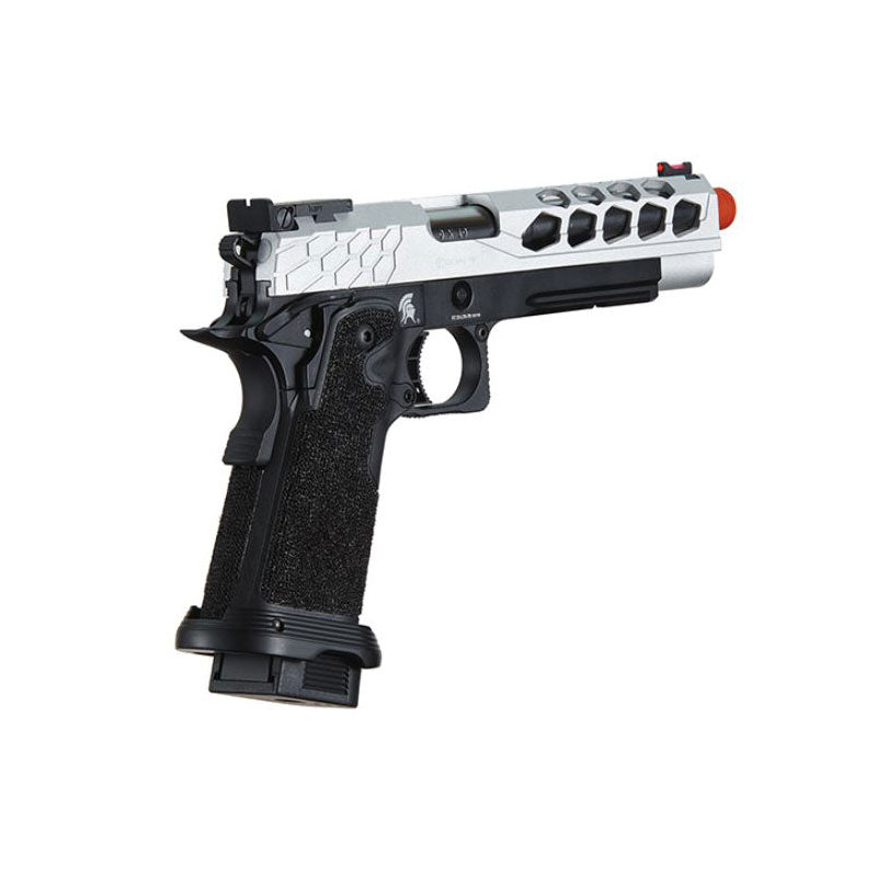 Lancer Tactical Stryk Hi-Capa 5.1 Gas Blowback Airsoft Pistol - Black/Silver