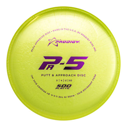 Prodigy PA-5 Putt & Approach Disc - 500 Plastic