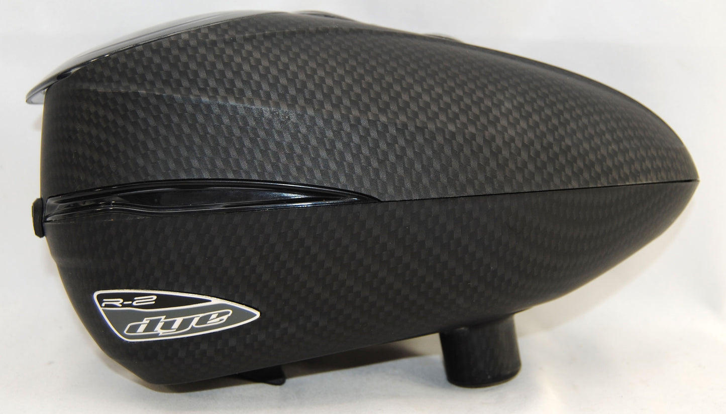Used Dye R-2 Electronic Paintball Hopper Carbon/Smoke