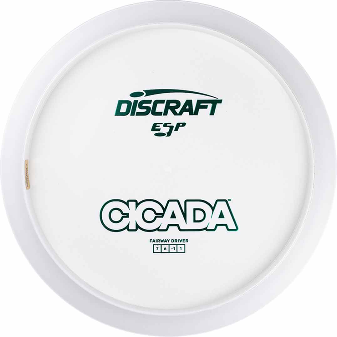 Discraft White ESP Cicada Disc - Bottom Stamp