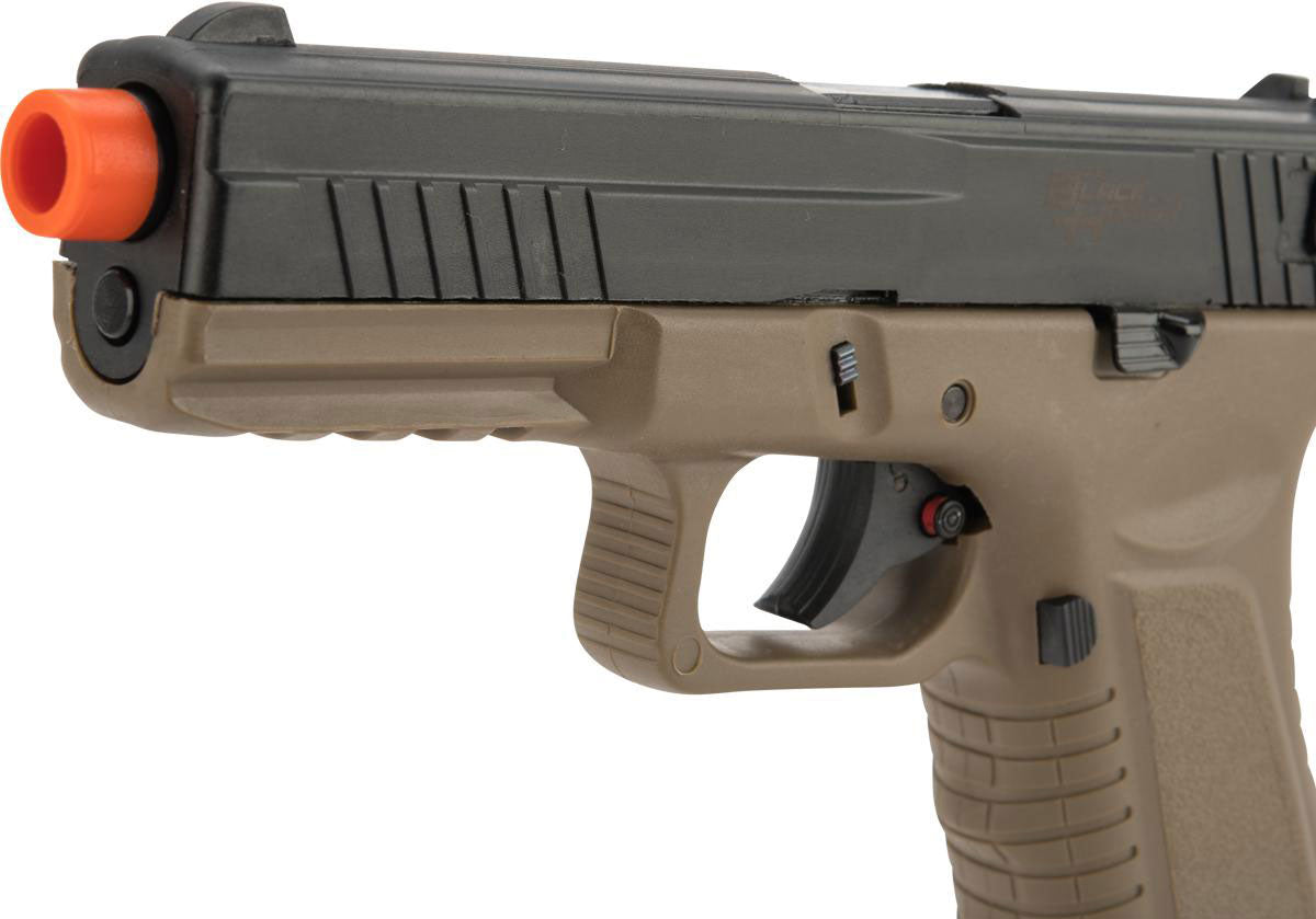 APS XTP Black Hornet Full Auto Co2 Powered Airsoft Pistol with Polymer Slide - Japan Version - Tan