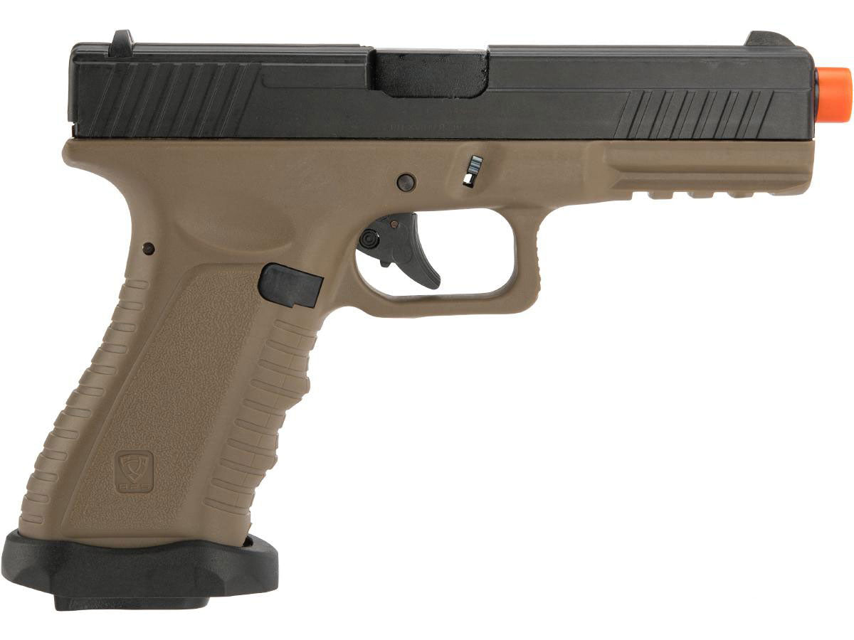 APS XTP Black Hornet Full Auto Co2 Powered Airsoft Pistol with Polymer Slide - Japan Version - Tan