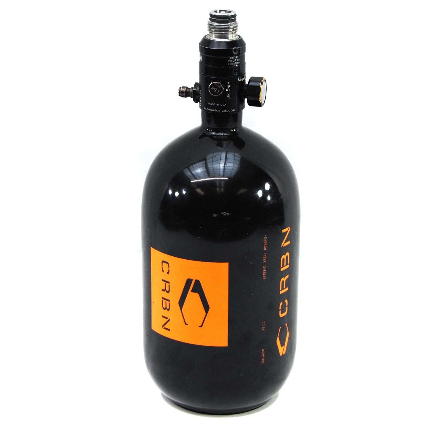 Used CRBN 77ci/4500psi Compressed Air Tank - Black/Orange