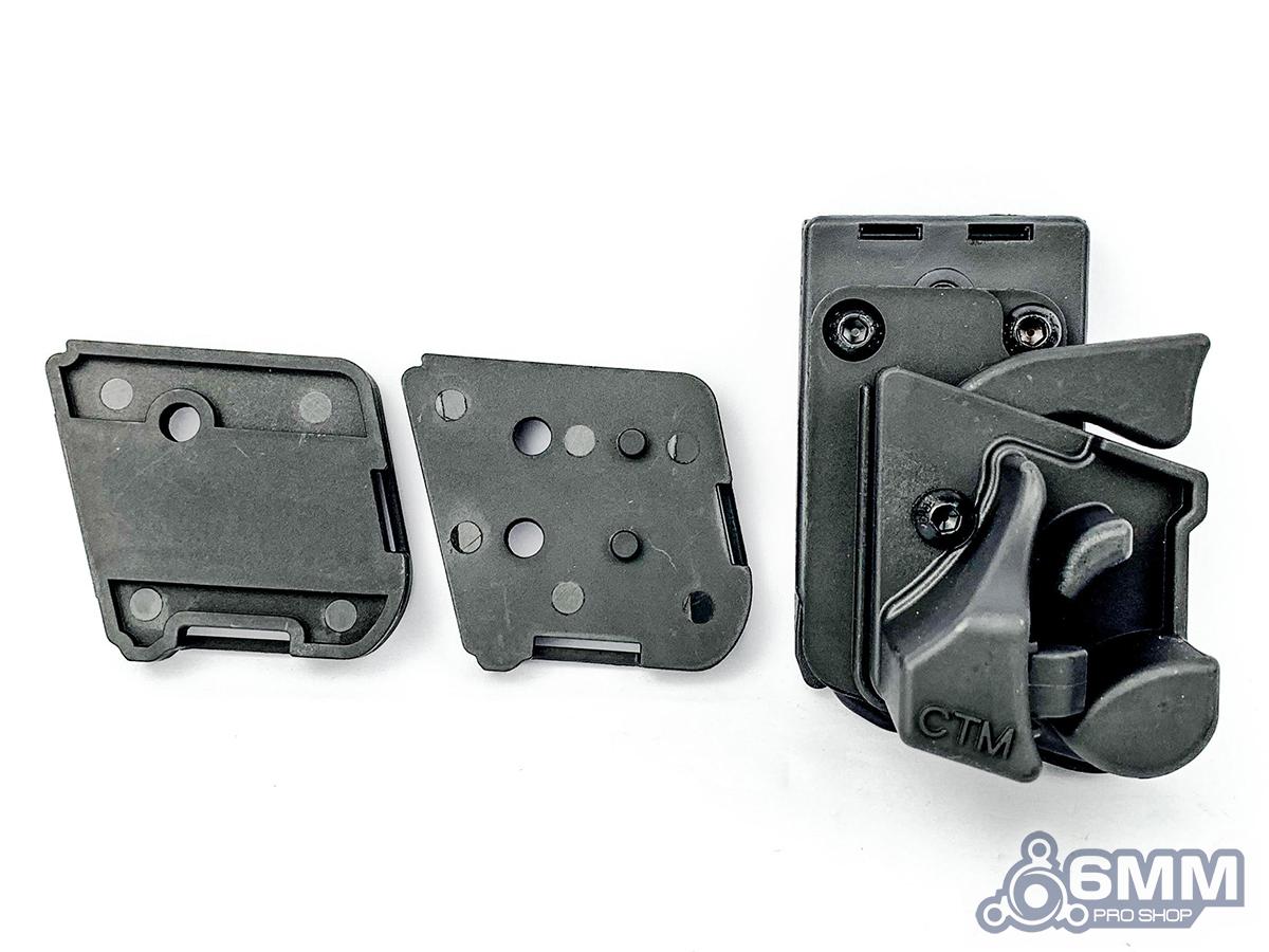 6mmProShop CTM Speed Draw Holster for Action Army AAP-01 Gas Airsoft Pistol - Black