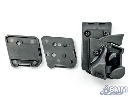 6mmProShop CTM Speed Draw Holster for Action Army AAP-01 Gas Airsoft Pistol - Black