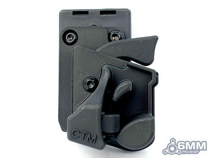 6mmProShop CTM Speed Draw Holster for Action Army AAP-01 Gas Airsoft Pistol - Black