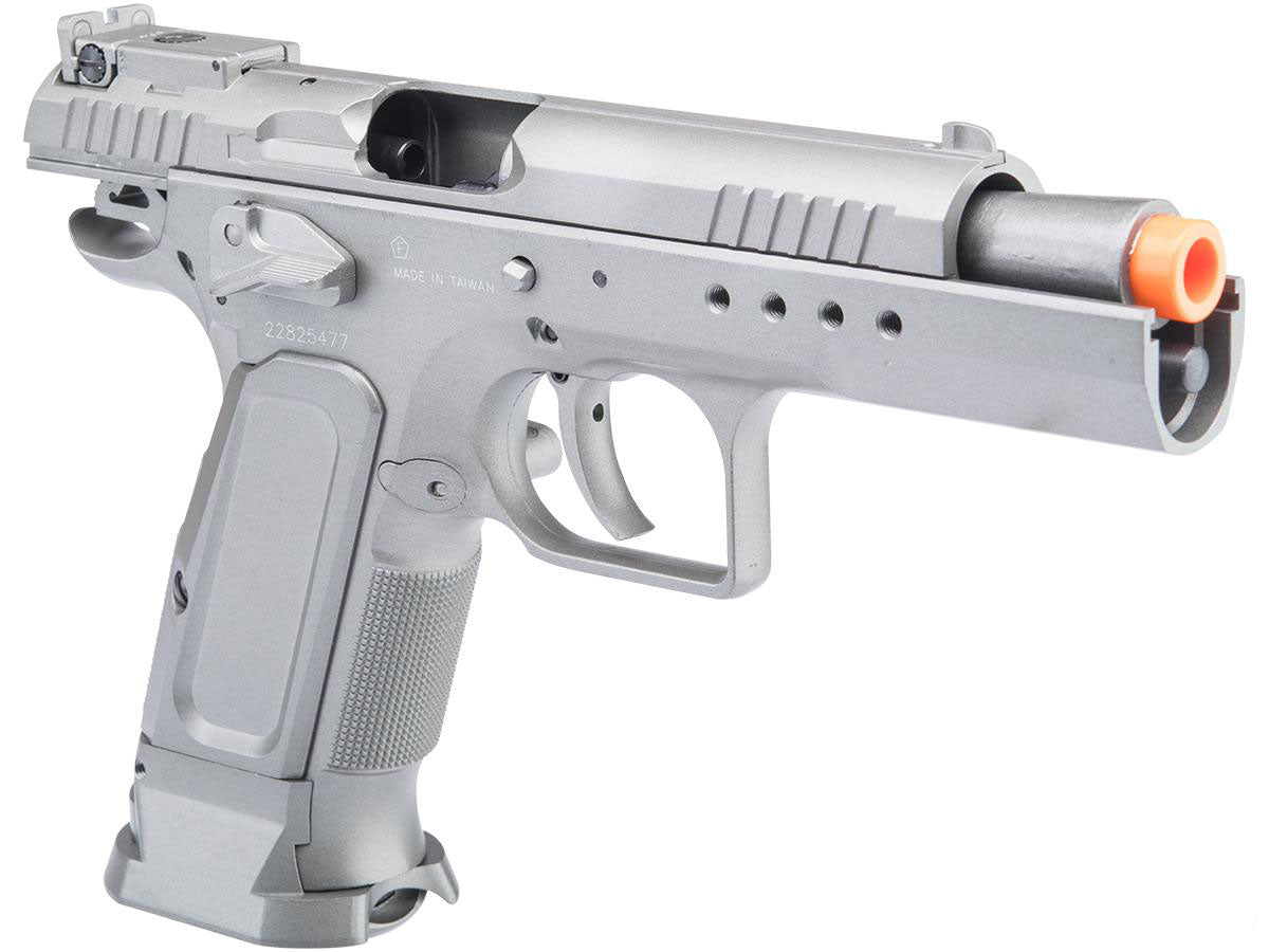 Cybergun Tanfoglio Licensed Limited Edition Custom Airsoft GBB Pistol by KWC - Silver