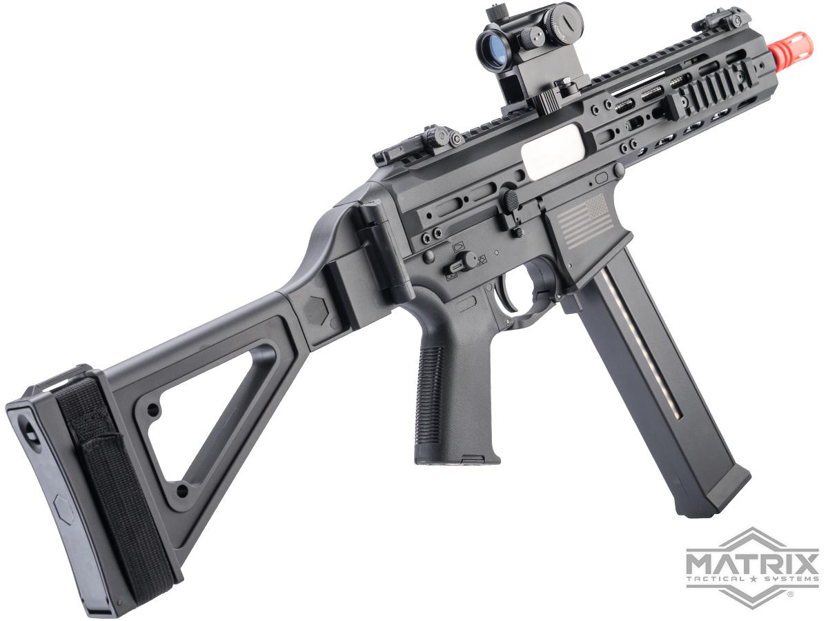 Matrix x Double Eagle UTR45-C Airsoft AEG SMG w/ Modular Handguard and Falcon Gearbox - 400 FPS - Black