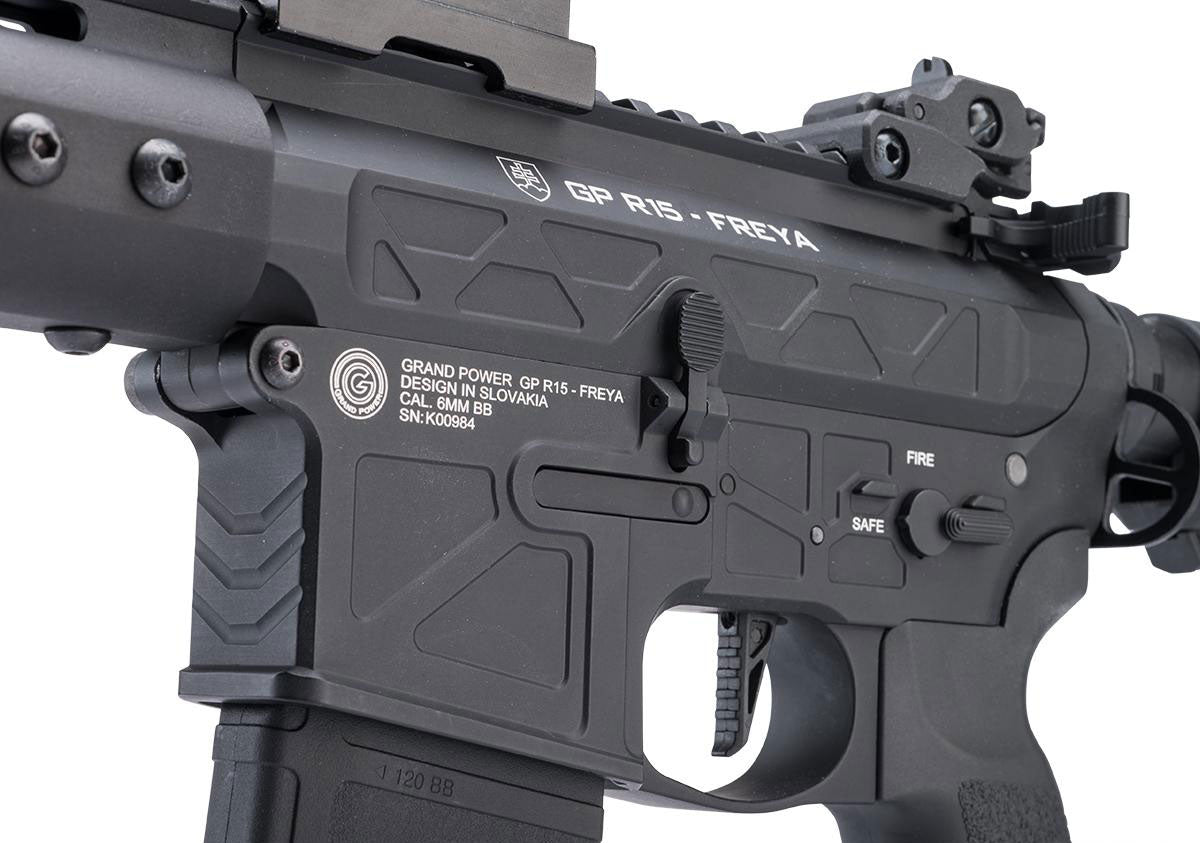 Delta Armory Freya Series Grandpower Licensed GP R15 Airsoft AEG Rifle w/ Eagle Optical Unit - 13" Skeleton M-LOK