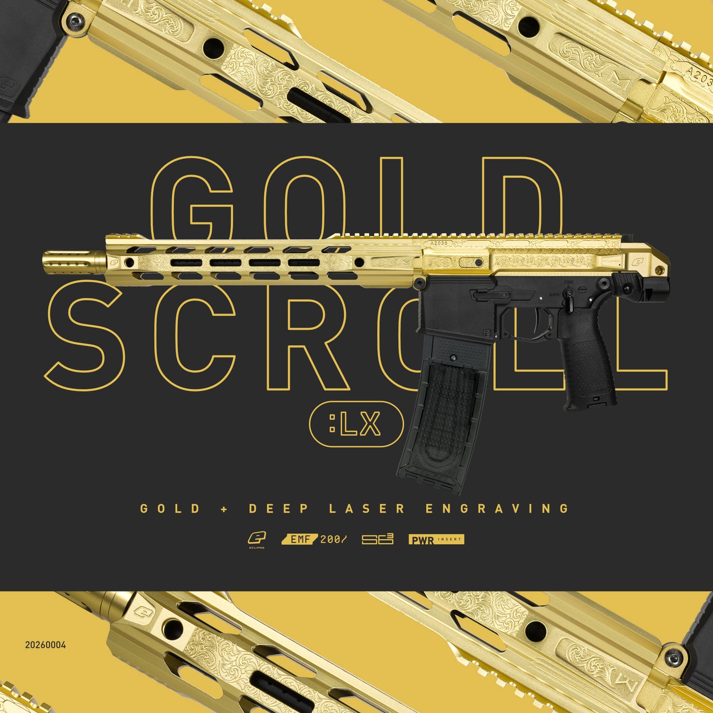 Planet Eclipse EMF200:LX - Gold Scroll (Pre-Order)