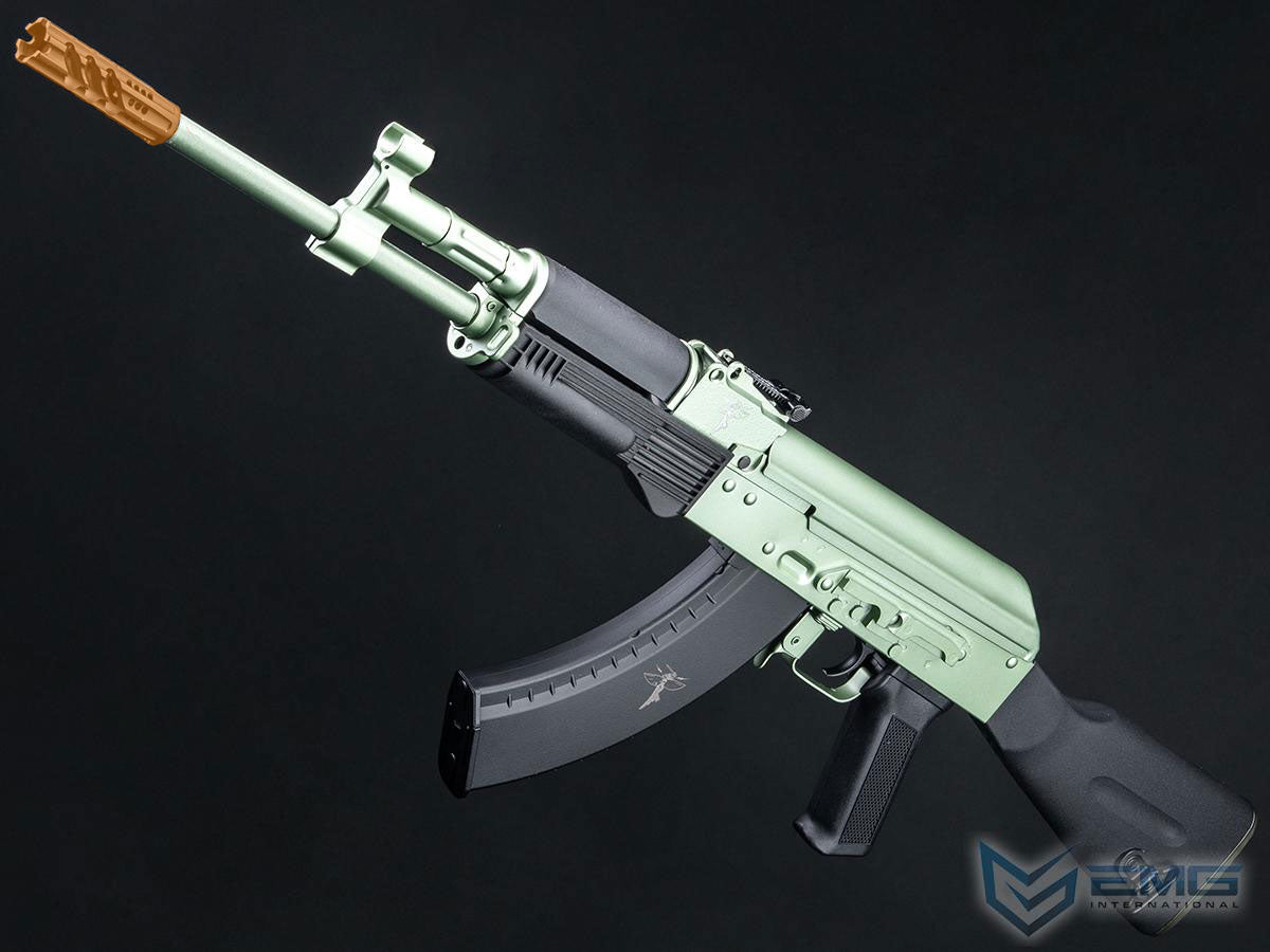 EMG Licensed Rifle Dynamics AK Airsoft AEG Rifle by CYMA - Limited Edition "Retro" Metallic Sage