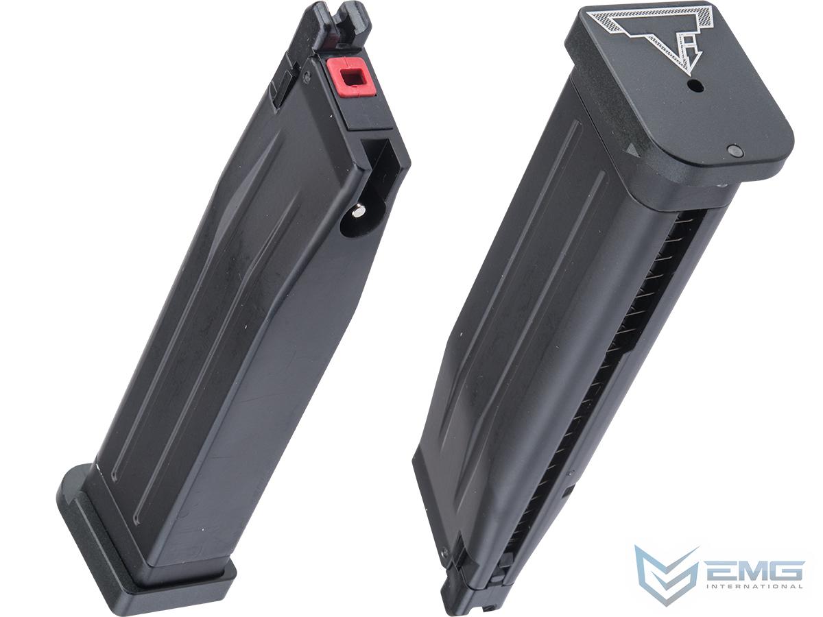 EMG / TTI Licensed Magazine for 2011 / Hi-CAPA Gas Blowback Airsoft Pistols - Black-Black Base - 30rd - Green Gas