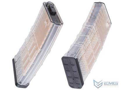 MG 190rd Lancer Systems Licensed L5AWM Airsoft Mid-Cap Magazines - Clear