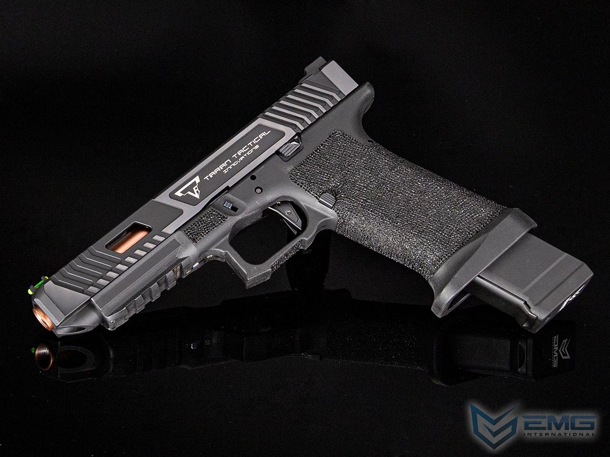 EMG Custom TTI JW2 Combat Master Slide + Ultimate GBB Frame Custom Airsoft Gas Blowback Pistol - Black