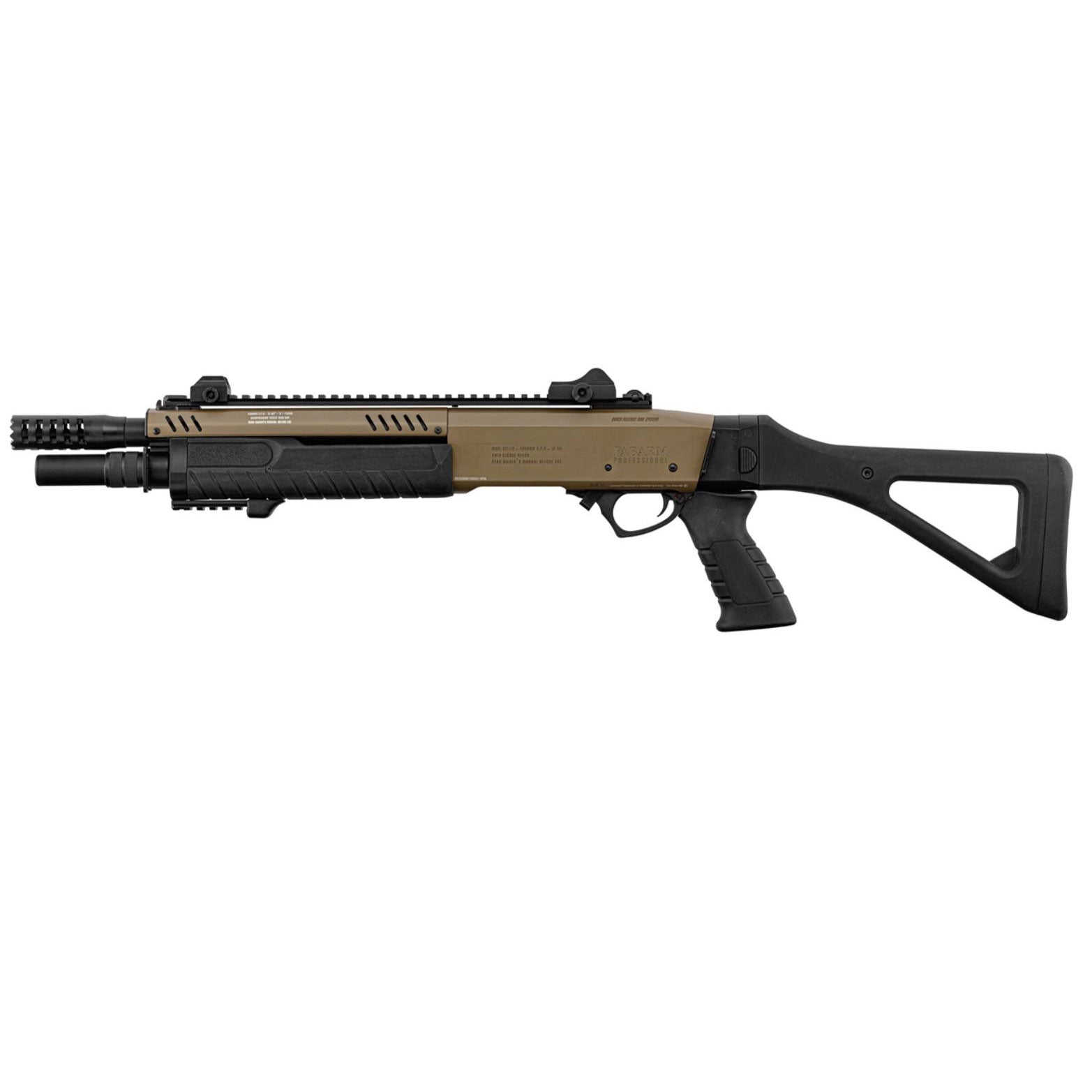 Lancer Tactical Fabarm 33" Compact Green Gas Pump Airsoft Shotgun - Tan