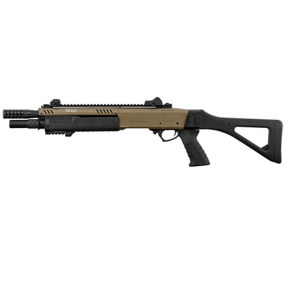 Lancer Tactical Fabarm 33" Compact Green Gas Pump Airsoft Shotgun - Tan