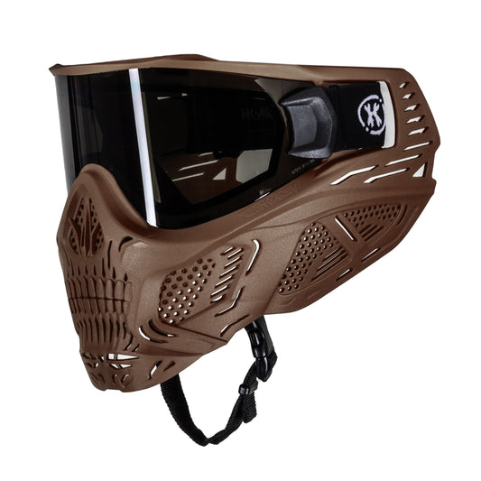 HSTL Skull Goggle "Grave Digger" - Tan w/ Smoke Lens