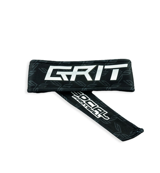 Social Paintball Deluxe Long Tie Headband - Black Grit