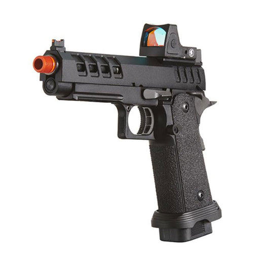 Lancer Tactical Heracles Hi-Capa Green Gas Blowback Airsoft Pistol w/ Reflex Sight - Black