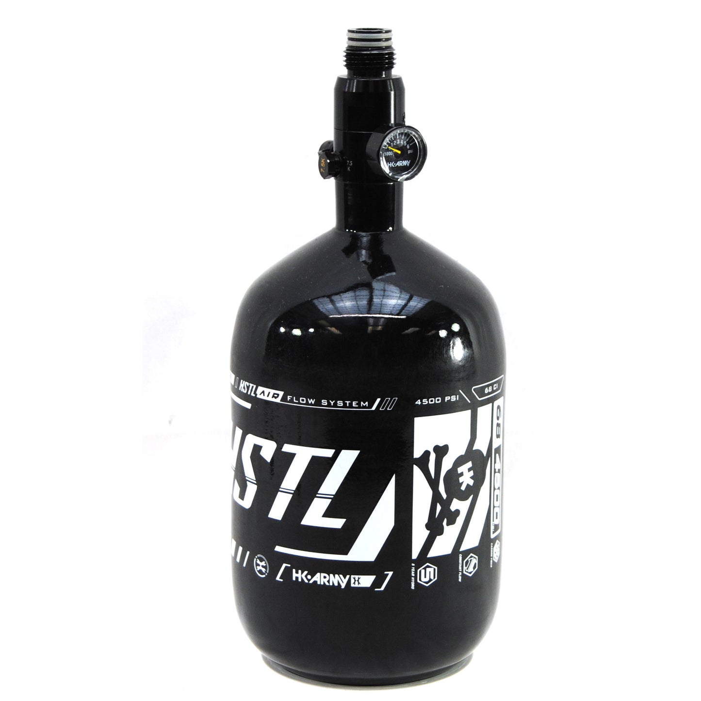 Used HK Army HSTL 68ci/4500psi Compressed Air Tank - Black/White