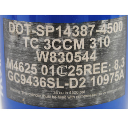 Used HK Army Compressed Air 36ci/4500psi Tank - Blue/White