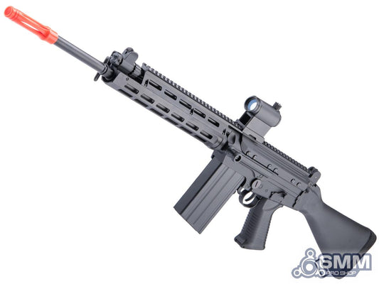 6mmProShop FAL Carbine Airsoft AEG w/ M-LOK Handguard - Rifle Barrel - Full Stock