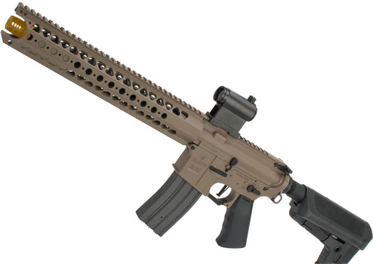 Krytac War Sport Licensed LVOA-S M4 Carbine Airsoft AEG Rifle - Flat Dark Earth - 400 FPS