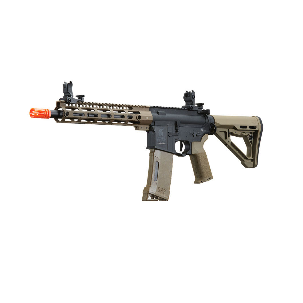 Lancer Tactical Gen 3 M-LOK 10" Airsoft M4 AEG with Delta Stock - Tan/Black