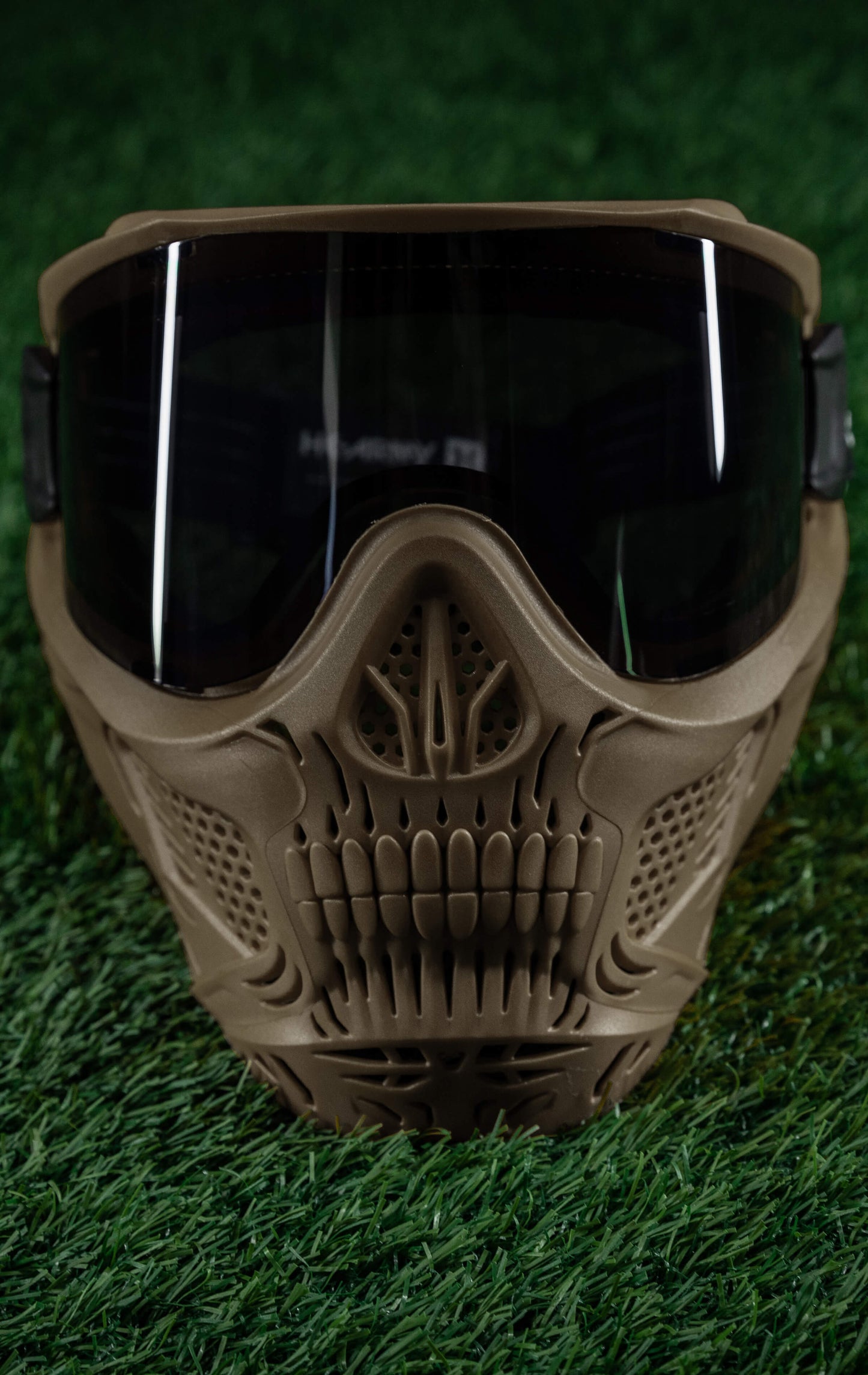 HSTL Skull Goggle "Grave Digger" - Tan w/ Smoke Lens