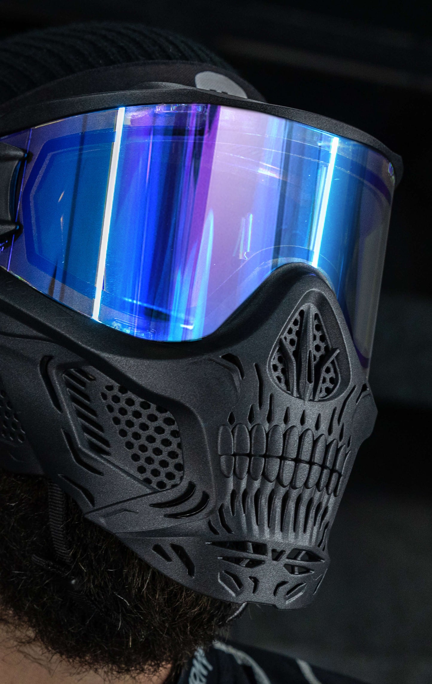 HSTL Skull Goggle "Reaper" - Black w/ Ice Lens