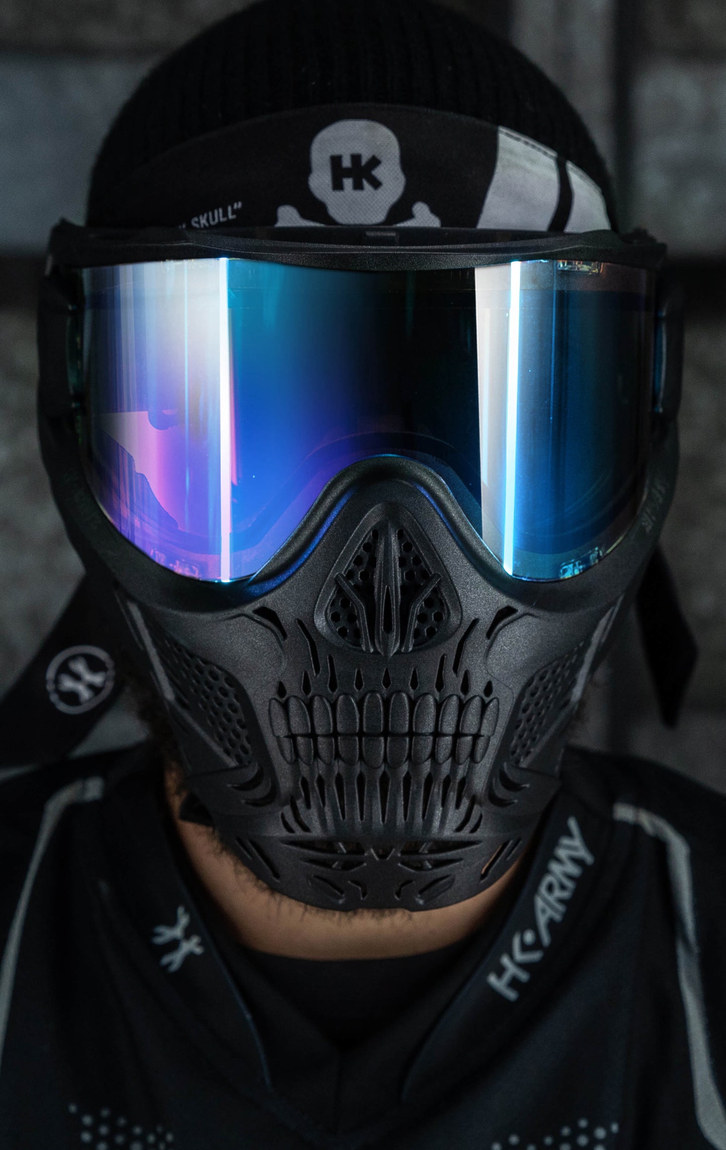 HSTL Skull Goggle "Reaper" - Black w/ Ice Lens